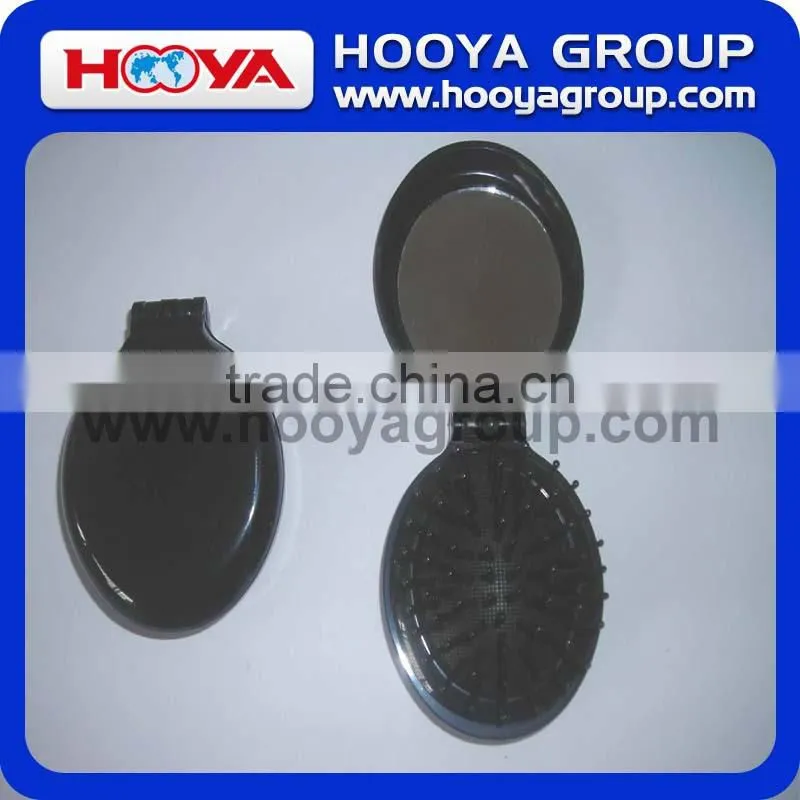 Oval Comb With Folding Pocket Mirror