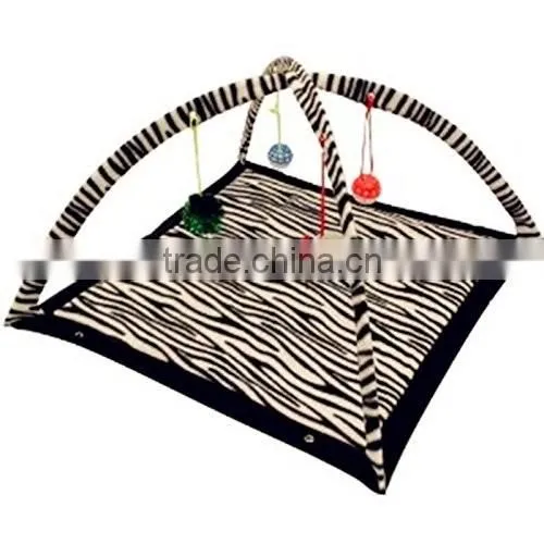 Cat Activity Center with Hanging Toy Balls, Mice & More - Helps Cats Get Exercise & Stay Active