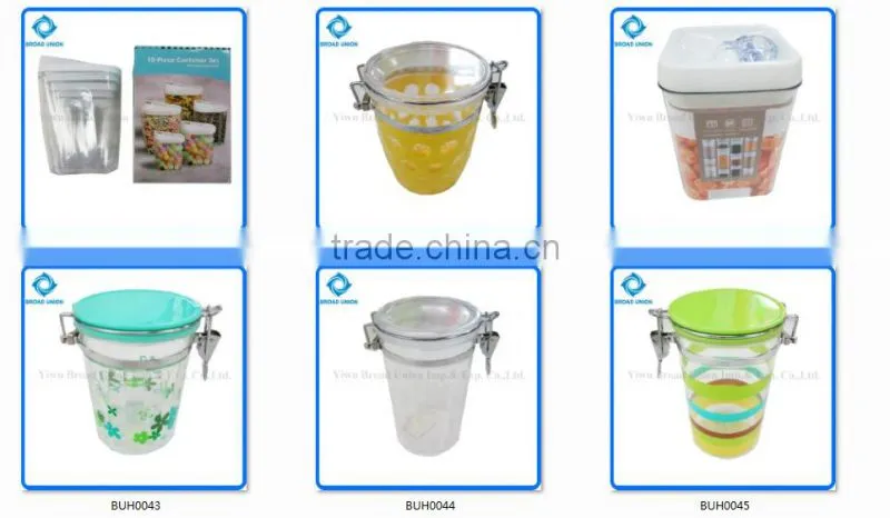 Clear Plastic Food Container Candy Storage Bottle