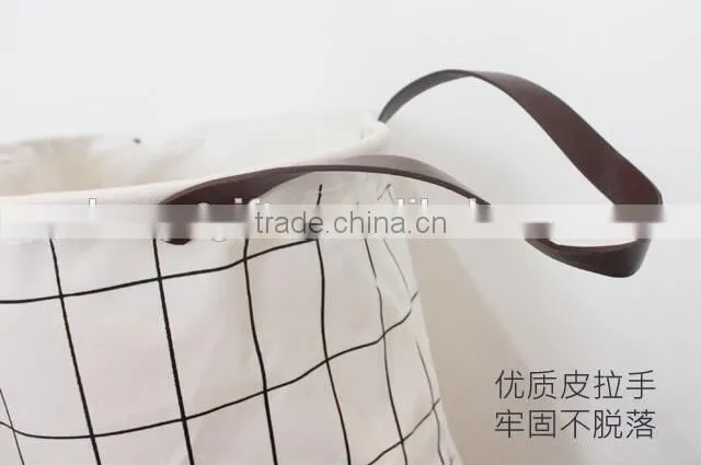 Hotselling Best Quality Canvas Laundry Basket Collapsible Kids Art Storage Boxes With Handle