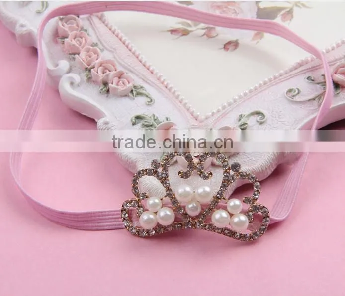 Elastic Crown Headband Baby Girl Tiara Headband for Hair Newborn hair bows Wholesale