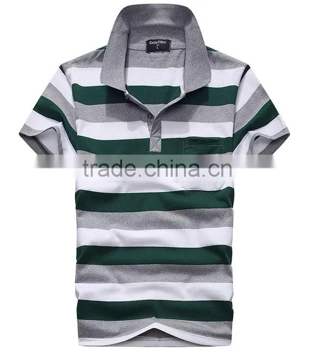 China Supplier New Design Custom Striped Polo Shirt PLS-12