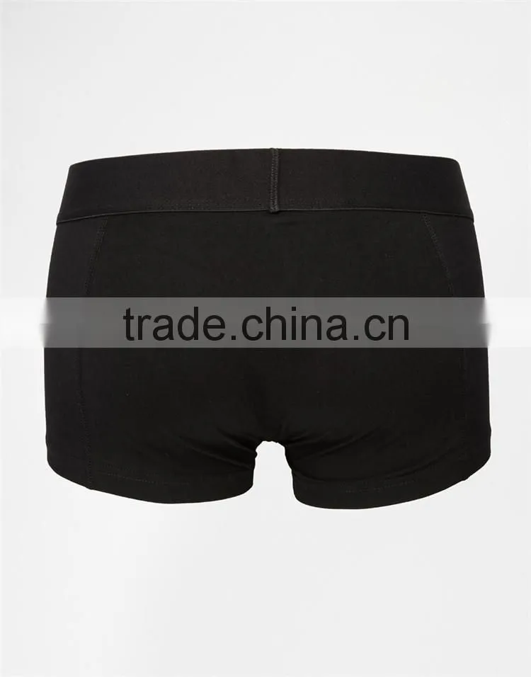 Comfortable and high quality man underwear plain black boxer shorts for men