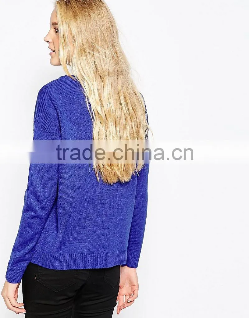 2016 fashion Christmas pullover sweater with round neck