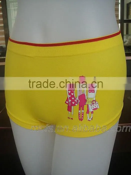 Funny printing boxer women underwear sexy seamless ladie's boxer shorts underwear