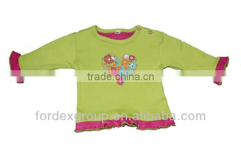 Fashion popular long sleeve children's t shirt