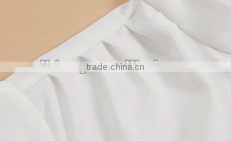 2013 women long sleeve white formal shirts