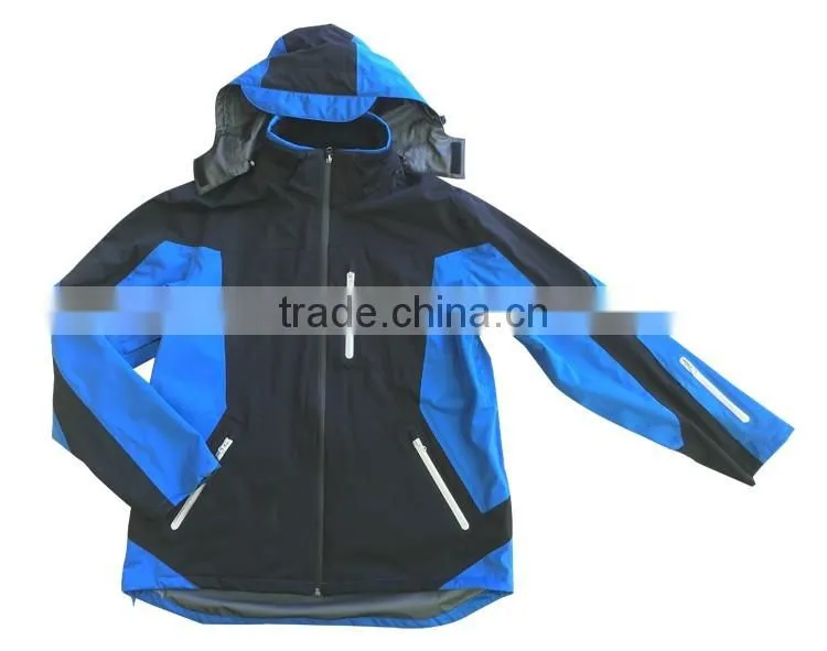 OEM outdoor waterproof & breathable hiking 3 layer jacket