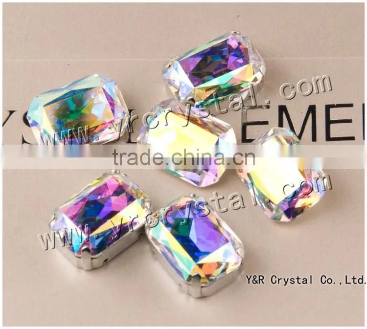 Octagon crystal stone 10*14mm, 13*18mm, 18*25mm,18.5*27mm for clothes