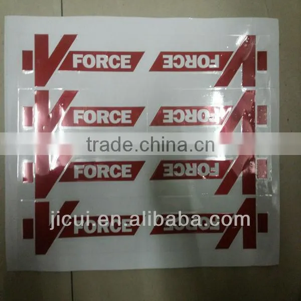 gold color electroforming metal foil sticker, electrical appliances metal logo, brand sticker