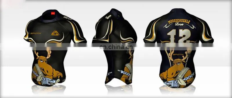 Manufacture breathable customized rugby jersey with sublimation