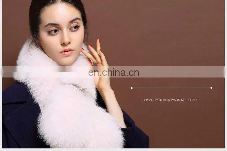 Star Style Women Winter Fox Fur Scarf Collar Super Fashion Long Scarf