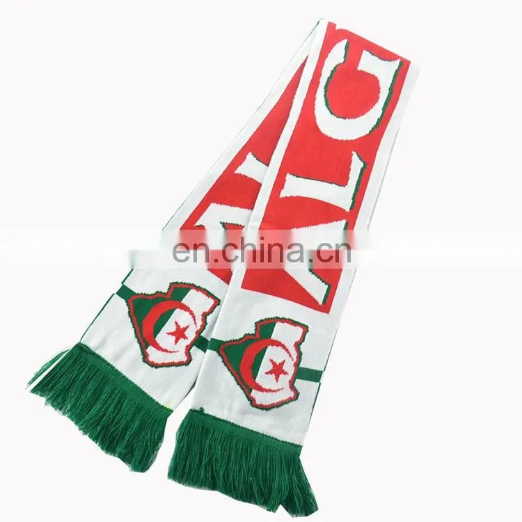 2016 Best Selling Sports Scarf Knitted Football Team scarf