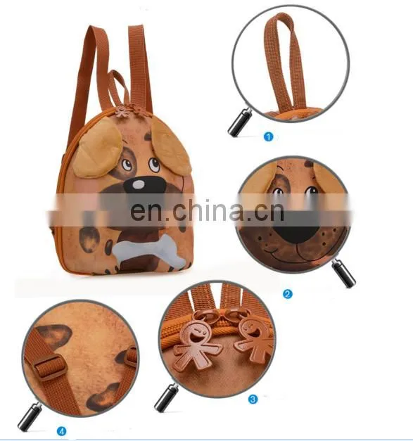 Colorful cute animal cartoon school backpack for primary students
