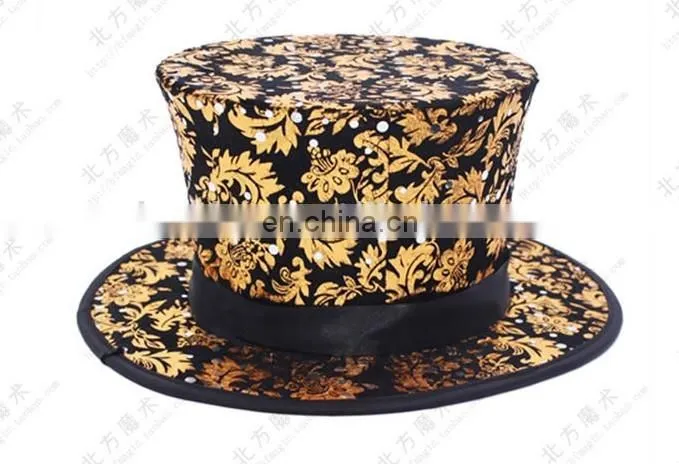 Magic Tricks hat folding Magician's Hat magic hat golden Party Magic