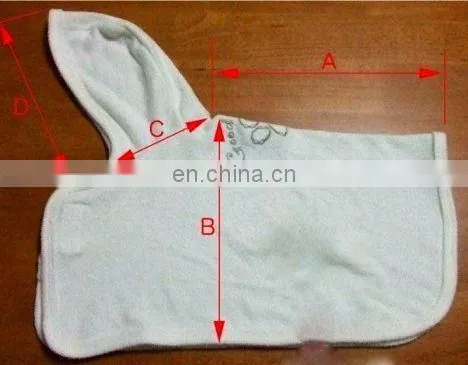 highly absorbent super baby dog hooded towel drying