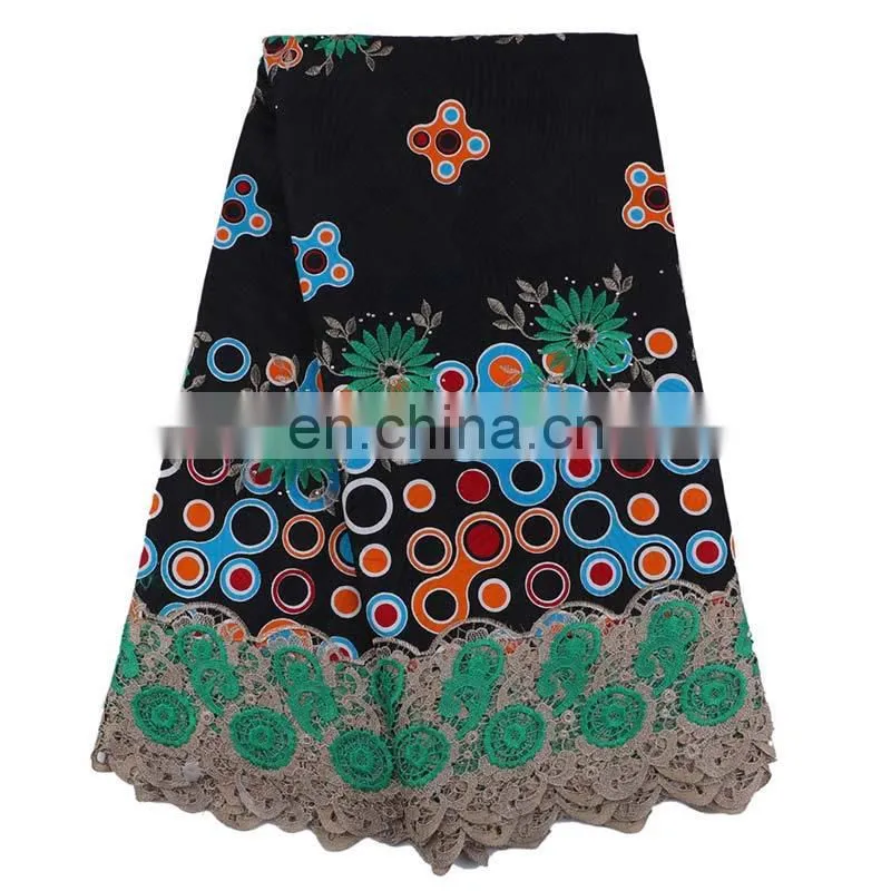 African New Arrival Wax Lace Fabric Material Cotton Ankara Embroidery Wax Print Fabric L170727001