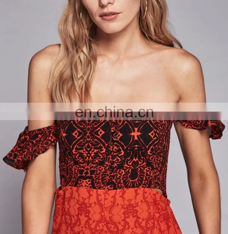 Sexy Off-shoulder Jumpsuit 2013 Sex Jumpsuit African Pattern Onesie Jumpsuit
