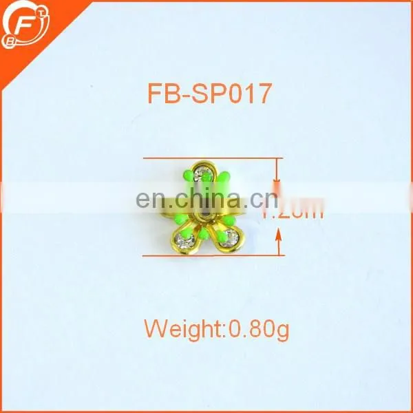 2016 new design metal ornament rhinestone trimmings for dresses