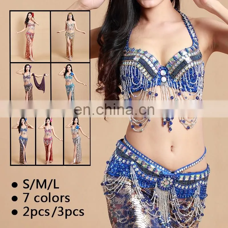 Beading tassel sequins sexy austrial bellydance costumes