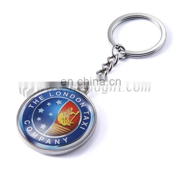 Hot sale custom metal keychain with epoxy logo for gift