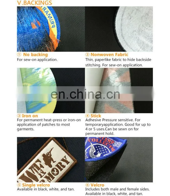 Custom Brand Logo Fabric Woven Patch/Badges For Islamic School Uniforms