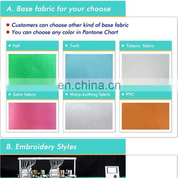 round&colorful smile face embroidery badge/patch/emblem sew-on garments or apparel