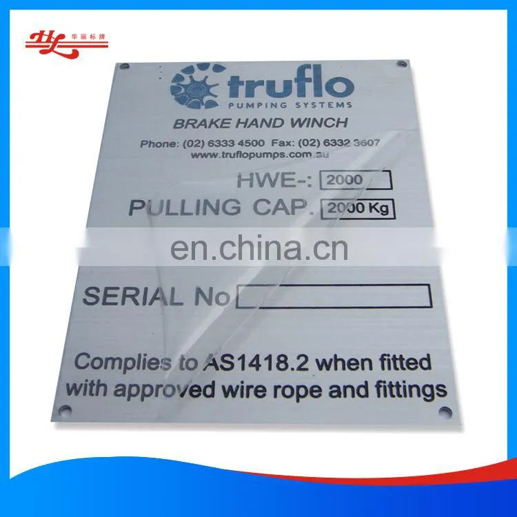 custom machine carton labels nameplates
