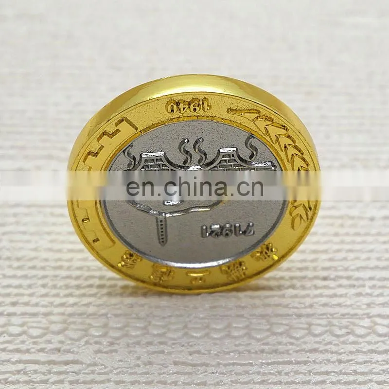 Elegant double metal colors plating Chinese coins for sale
