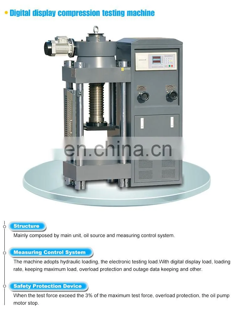 Hot sales 2000KN digital display concrete compression testing machine