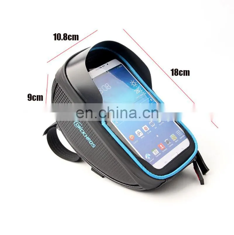 Waterproof Touch Screen Mobile Phone Handlebar Bag Mountain Bike Front Beam Cycling Bicycle Frame Phone Bag