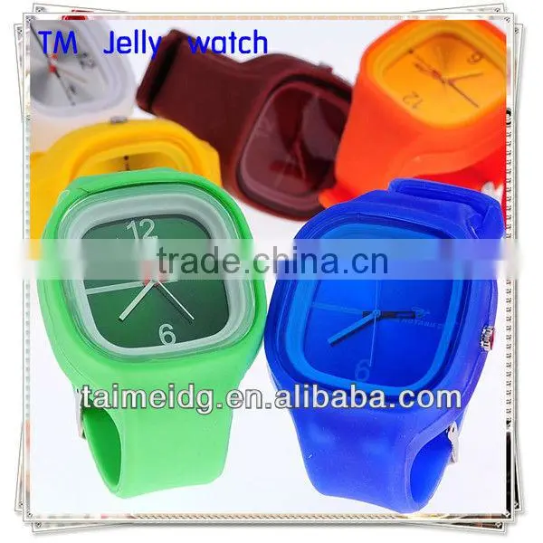 TM-2808 colorful fashion jelly silicon watch bracelet watches
