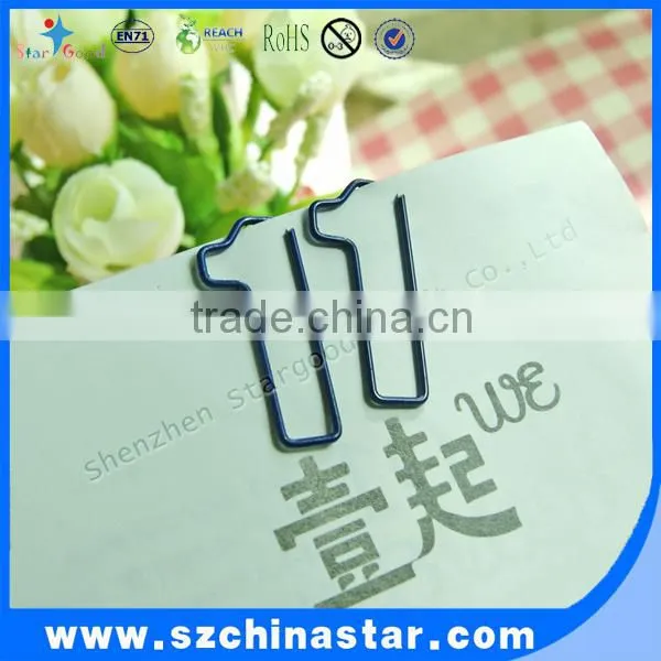Custom logo metal paper clip in pp box