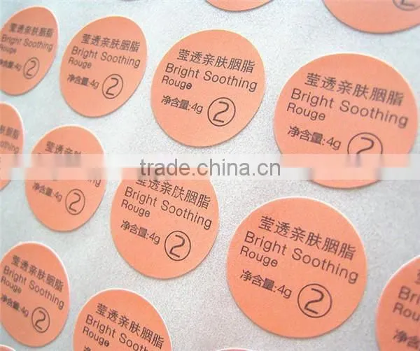 Eco-friendly waterproof private comestic stickers