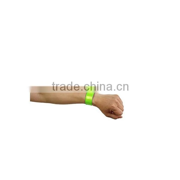 CE EN13356 Full color print Reflective slap band ,reflex wrist band