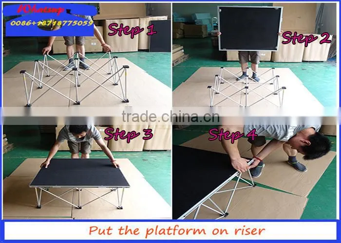 ACS wooden stage, aluminum stage, used portable stage for sale