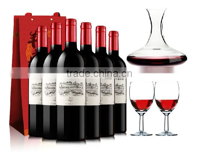 China factory custom white and red wine bottle sticker