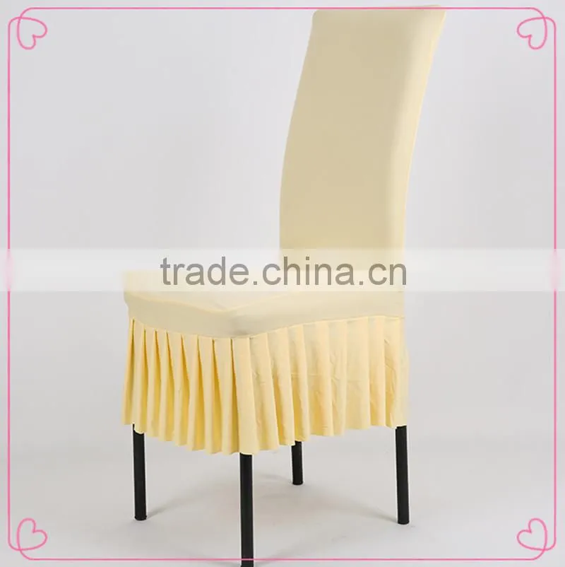 Spandex wedding chair cover with ruffles