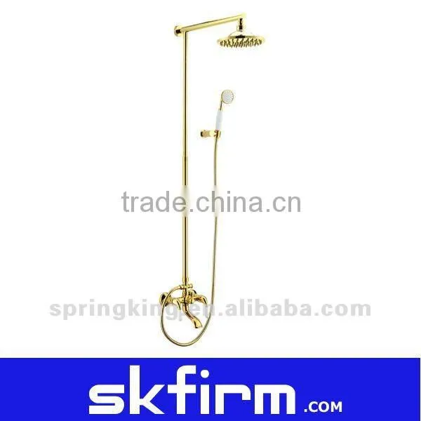 Contemporary Dual Handle Tub Faucet And Shower Tray(Wall Mount)