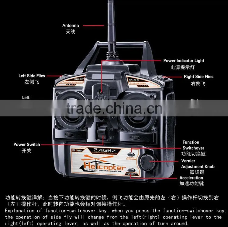 F162 2.4G 4 Channel RC Helicopter Metal Remote Control Helicopter Gyro RTF