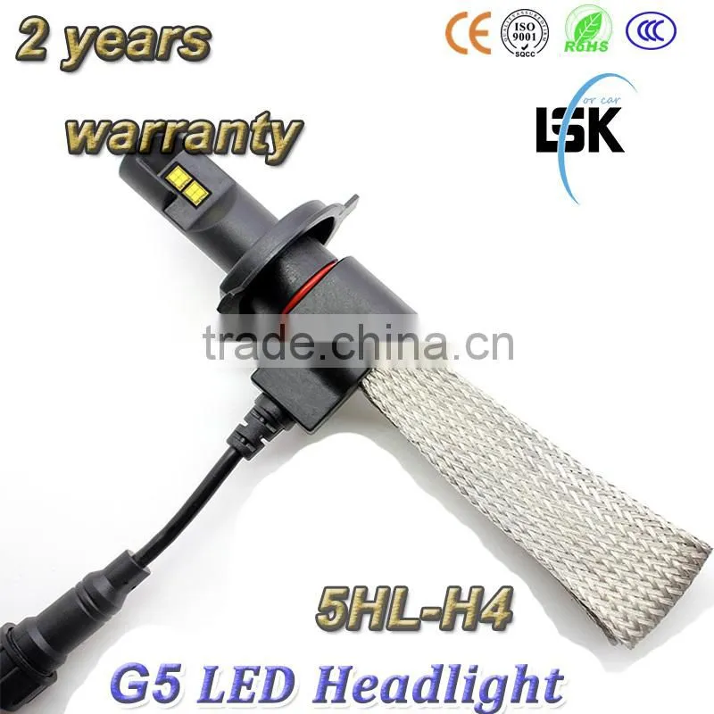 G5 LED headlight 20w hi / lo beam hot sale led h4 lights bulb 6000lm