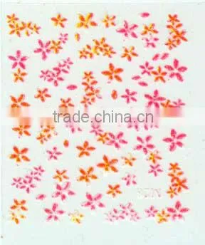 bright color pattern nail sticker polish