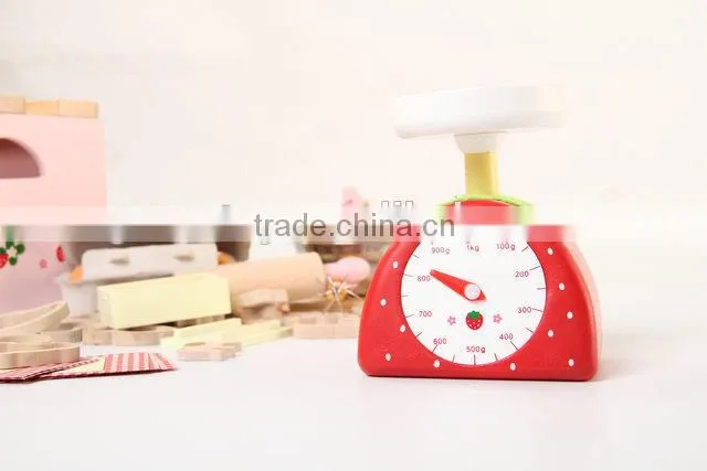 Wooden strawberry home made cooking set toy