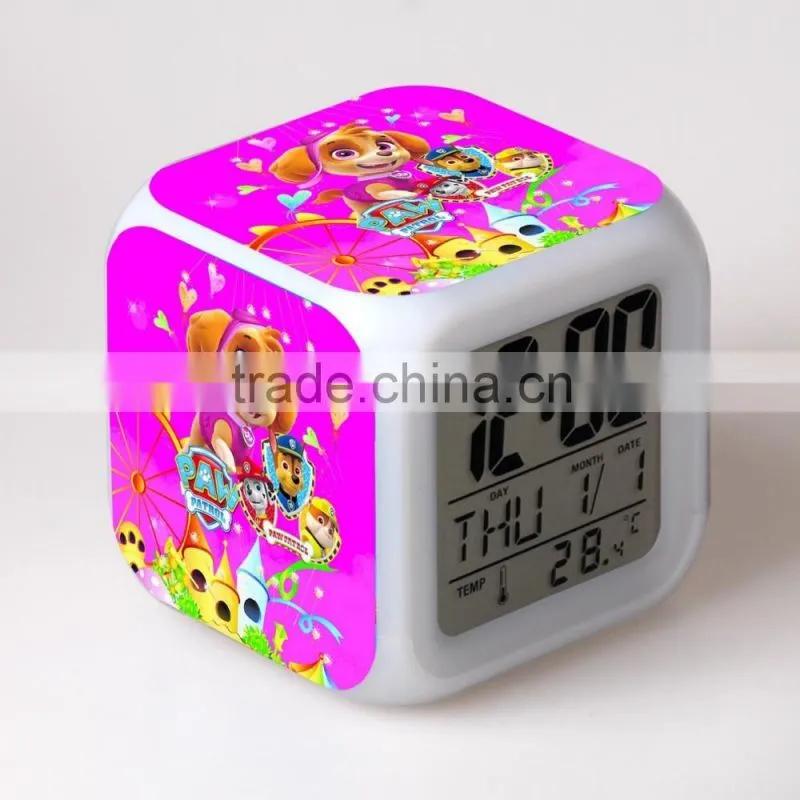 LED Color Change Digital Alarm Clock Projection Sync Thermometer Date Time