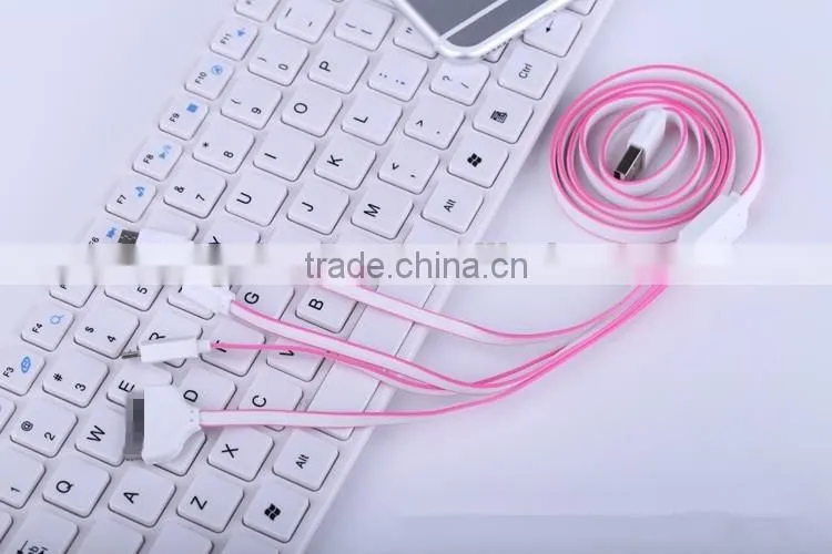 Top quality 4 in 1 charging data micro usb cable for iphone