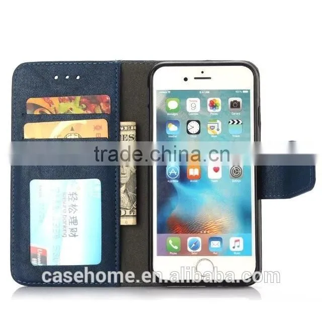 Crossing Pattern PU Leather Material TPU Phone Case for Apple iphone 6s