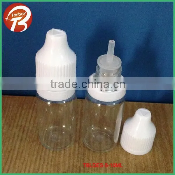 10ml PET tamper evident childproof cap amber plastic dropper bottle