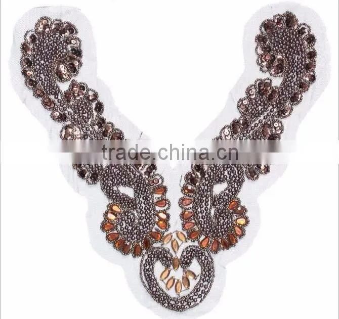 Factory ODM OEM Accessories of Garments,Brown Stone Big Cloth Collar,Cheap Fashion Clothing False Collars