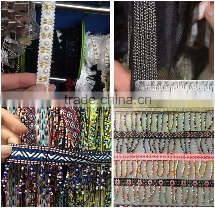 Garment accessories Flower trims,Cheap OEM/ODM White Acrylic Beads Handmade Sew on Net Cloth Collar