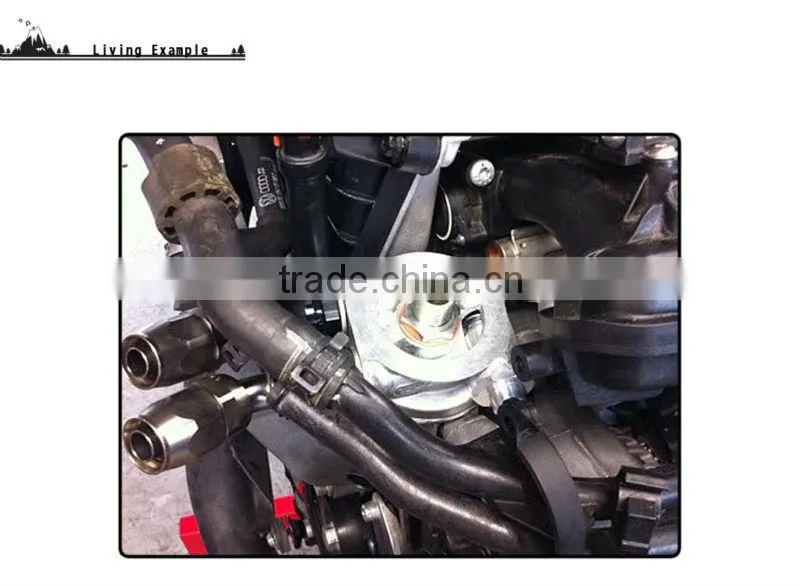 AN8 universal auto thermostat oil cooler sandwich plate oil dapter oil sandwich